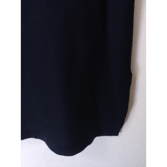 Mpg x Betabrand Black Ribbed Sleeveless Round Neck Split Hem Mini Dress Size XL - Picture 6 of 7